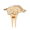 University of Arkansas Running Razorback Natural Wood Plant Stake