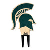 Michigan State Spartan Helmet Color Plant Stake