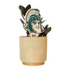 Michigan State Sparty Head Color Plant Stake