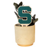 Michigan State Block S Color Plant Stake