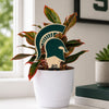 Michigan State Spartan Helmet Color Plant Stake