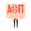Alpha Omicron Pi Fraternity Color Plant Stake