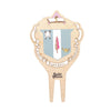 Delta Zeta Crest Color Plant Stake