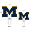Michigan Blue M Acrylic Plant Stake
