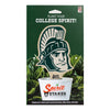 Michigan State Sparty Head Color Plant Stake