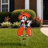 Oklahoma State Pistol Pete Garden Sign