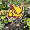 Rowan University Owl Head Color Plant Stake