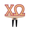 Chi Omega Letters Color Plant Stake