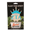 Zeta Tau Alpha Crown Color Plant Stake